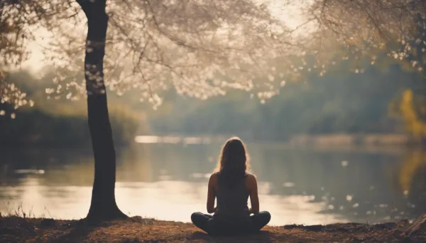 Méditation au bord d’un lac dans un cadre naturel apaisant