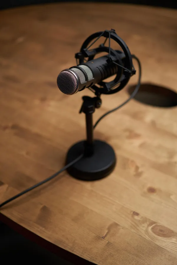 Microphone de studio professionnel pour podcast, streaming et création de contenu